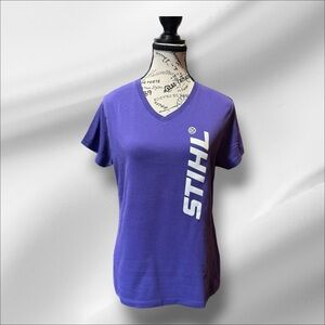 STIHL Women's Purple V-Neck Tee